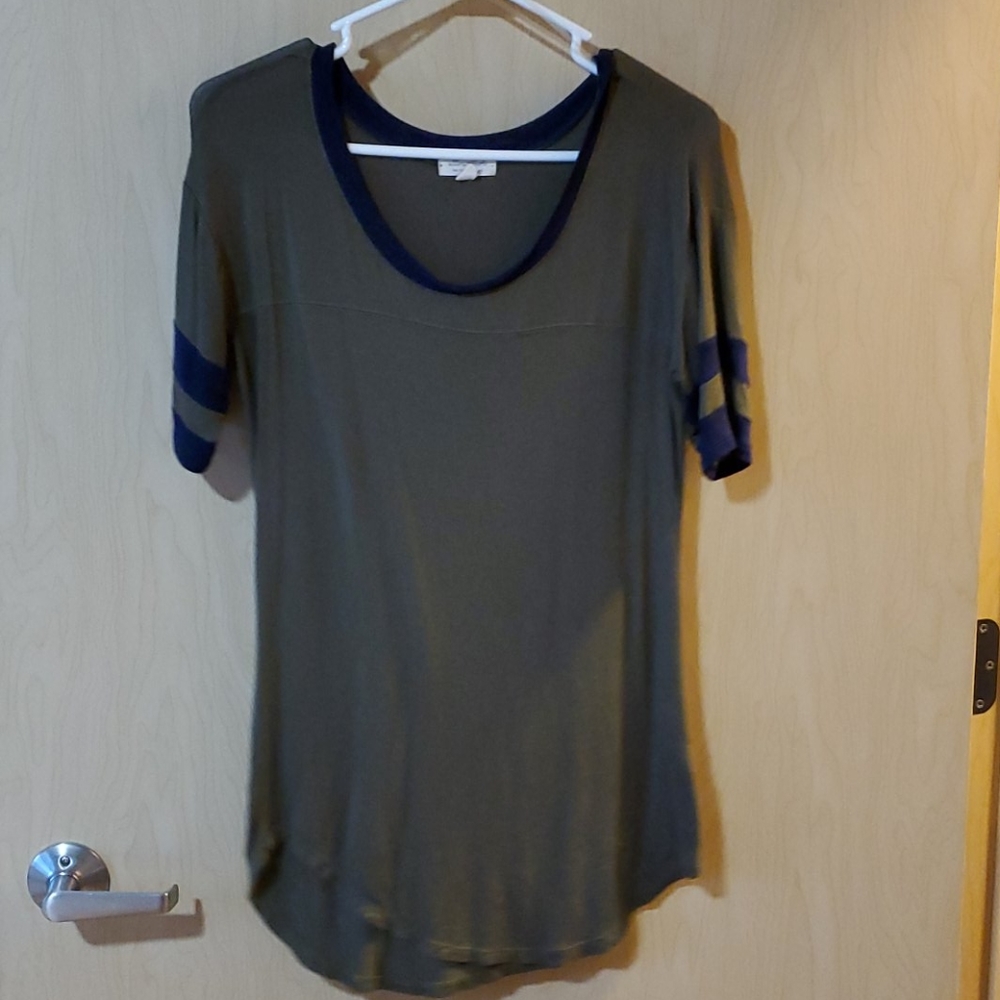 Olive Green and Navy T-shirt